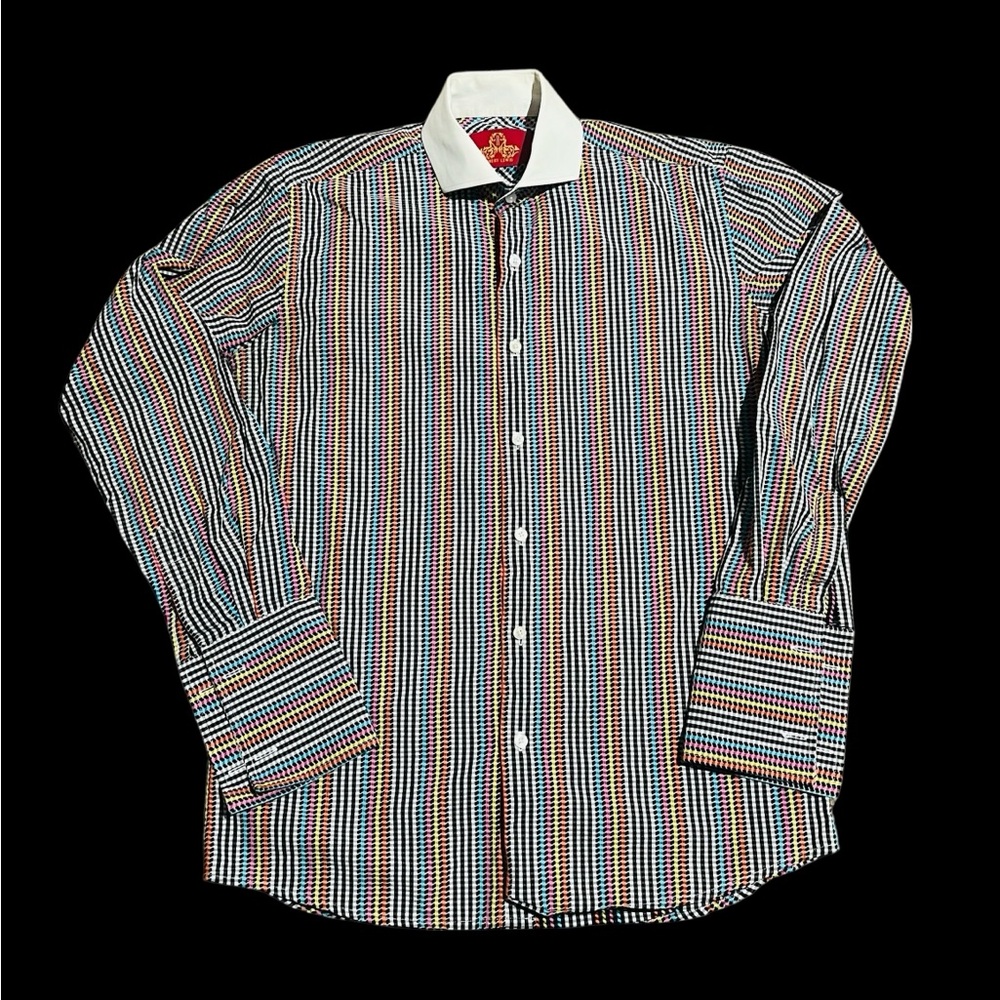 Robert Lewis mens medium Multi-color long sleeve Button Down